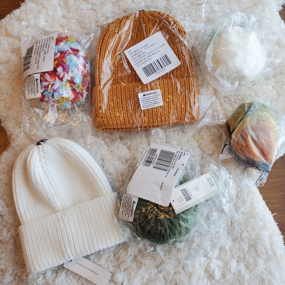 Anthropologie Accessories - Anthropologie bundle Pick-A-Pom Beanies & Toppers